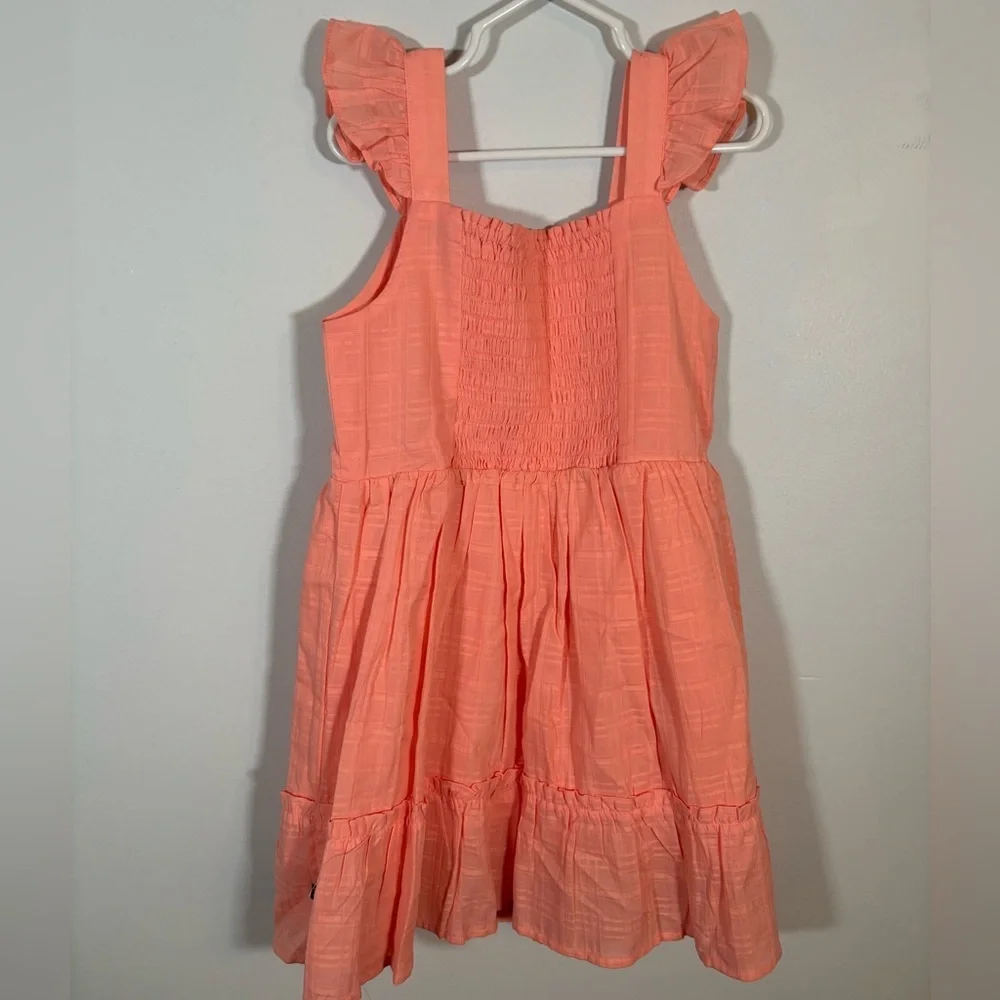 GAP Kids Coral Textured Flutter Sleeve Sundress Girls Size S (6/6X)